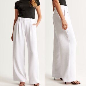Abercrombie & Fitch White Straight Leg Pants